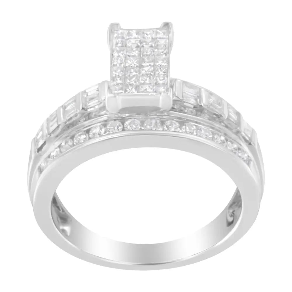 10kt White Gold Diamond Composite Ring (1 Cttw H-i Color Si2-i1 Clarity) - 7 - Fine Jewelry us Direct