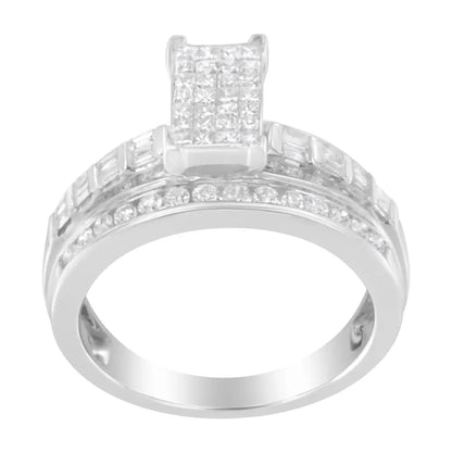 10kt White Gold Diamond Composite Ring (1 Cttw H-i Color Si2-i1 Clarity) - 7 - Fine Jewelry us Direct