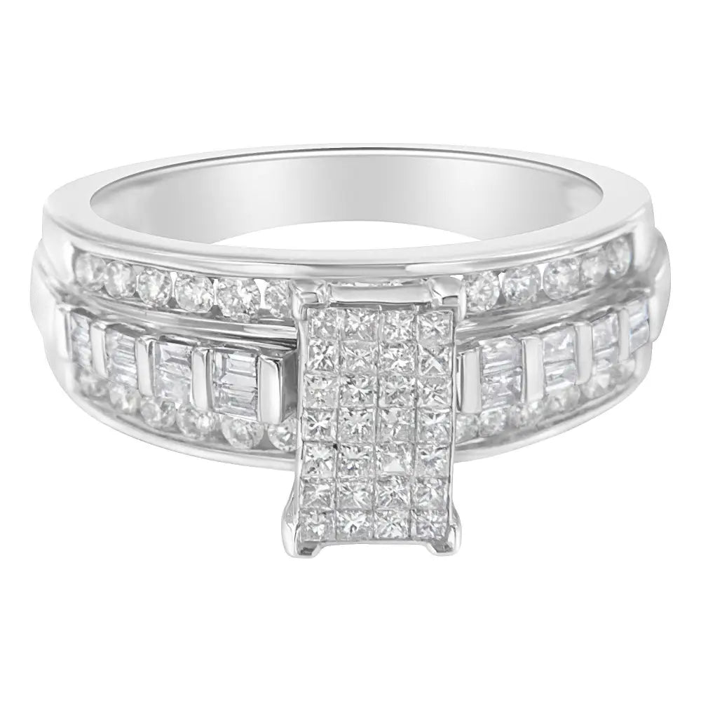 10kt White Gold Diamond Composite Ring (1 Cttw H-i Color Si2-i1 Clarity) - 7 - Fine Jewelry us Direct