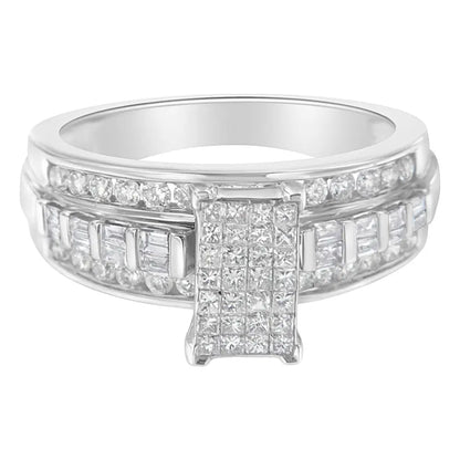 10kt White Gold Diamond Composite Ring (1 Cttw H-i Color Si2-i1 Clarity) - 7 - Fine Jewelry us Direct