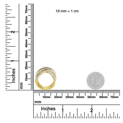 10kt Yellow Gold Diamond Bypass Ring (1 5/8 Cttw H-i Color Si2-i1 Clarity) - 7 - Fine Jewelry us Direct