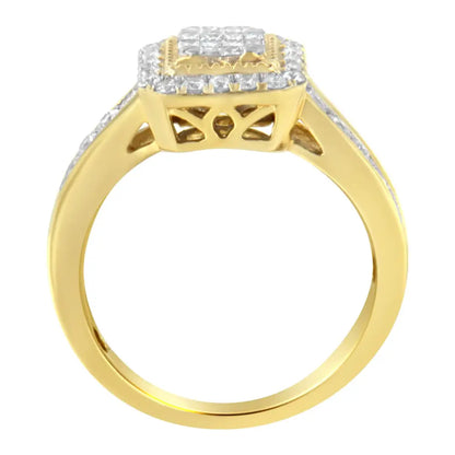 10kt Yellow Gold Diamond Cocktail Ring (5/8 Cttw H-i Color Si2-i1 Clarity) - 7 - Fine Jewelry us Direct