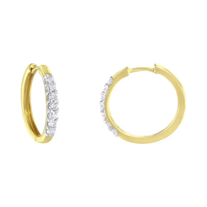 10kt Yellow Gold Diamond Hoop Earring (1/2 Cttw I-j Color I2-i3 Clarity) - Fine Jewelry us Direct