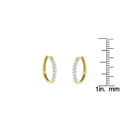 10kt Yellow Gold Diamond Hoop Earring (1/2 Cttw I-j Color I2-i3 Clarity) - Fine Jewelry us Direct