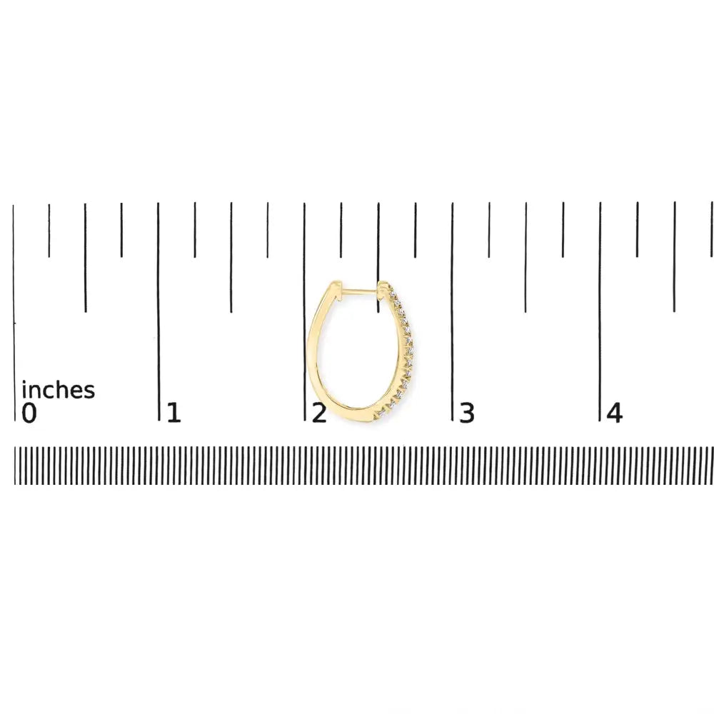 14k Gold 1 3/4 Cttw Pave Set Natural Diamond Tapered Hoop Earrings (g-h Color Vs2-si1 Clarity) - Fine Jewelry us Direct