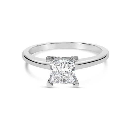 14k White Gold 1.0 Cttw Princess Lab-grown Diamond Solitaire Engagement Ring (f-g Color Vs1-vs2 Clarity) - Fine Jewelry