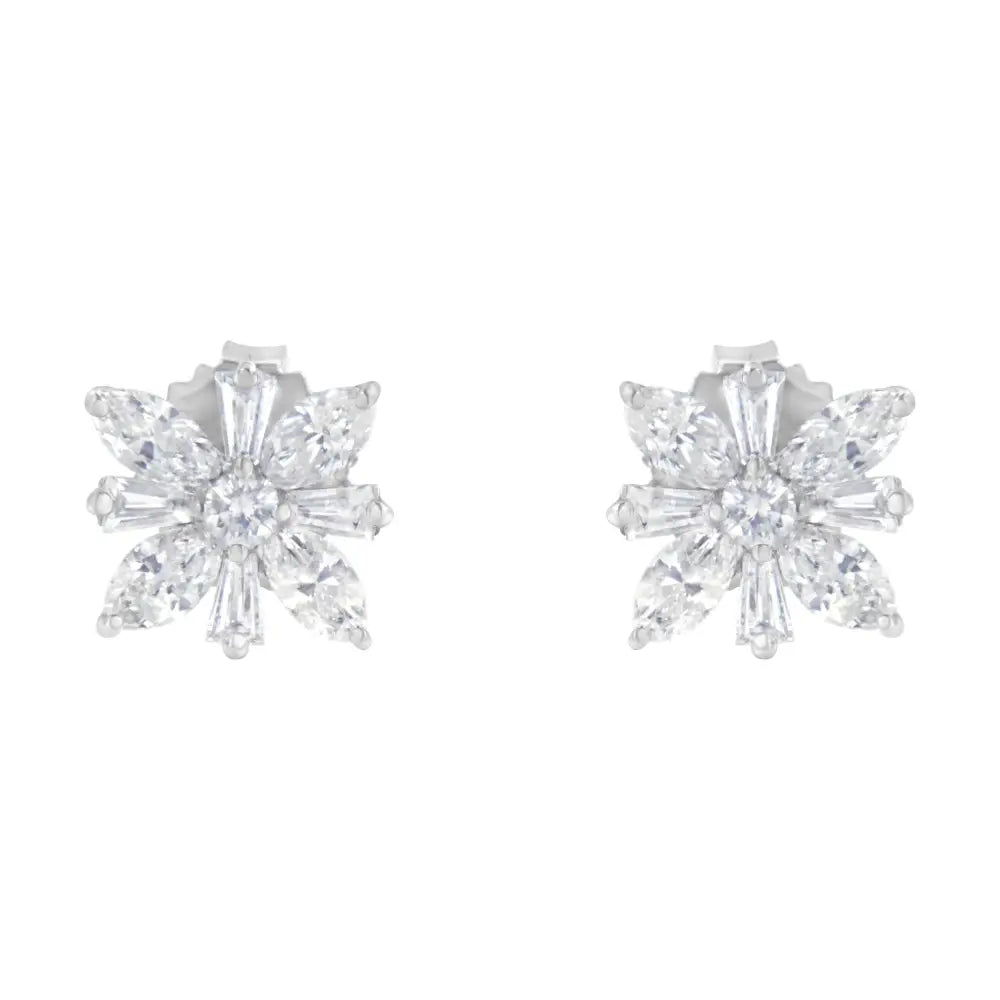 14k White Gold 1 1/4 Cttw Diamond Stud Earring (h-i Si1-si2) - Fine Jewelry us Direct