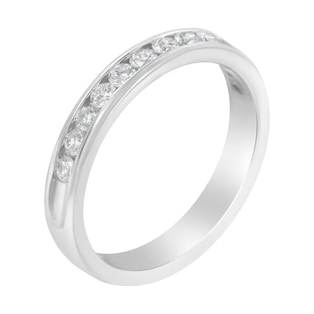 14k White Gold 1/2 Cttw Diamond Band Ring (i-j Color I2-i3 Clarity) - 7 - Fine Jewelry us Direct