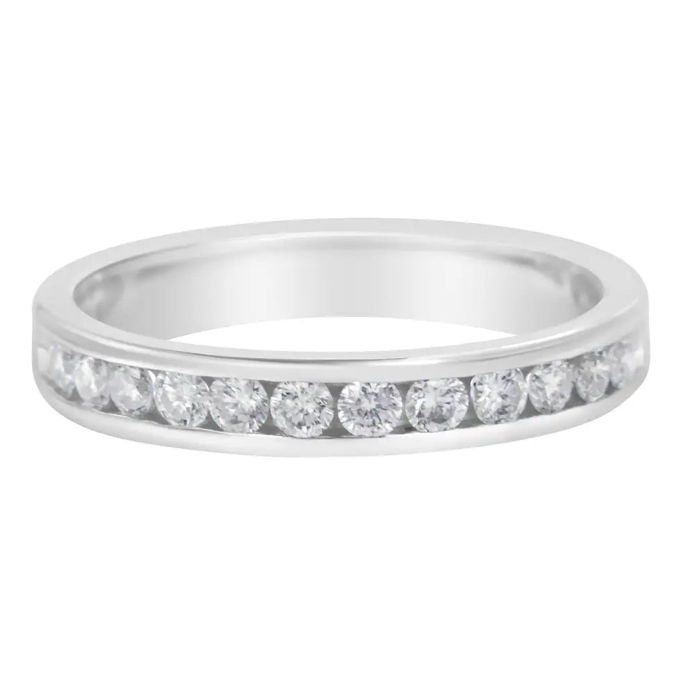 14k White Gold 1/2 Cttw Diamond Band Ring (i-j Color I2-i3 Clarity) - 7 - Fine Jewelry us Direct