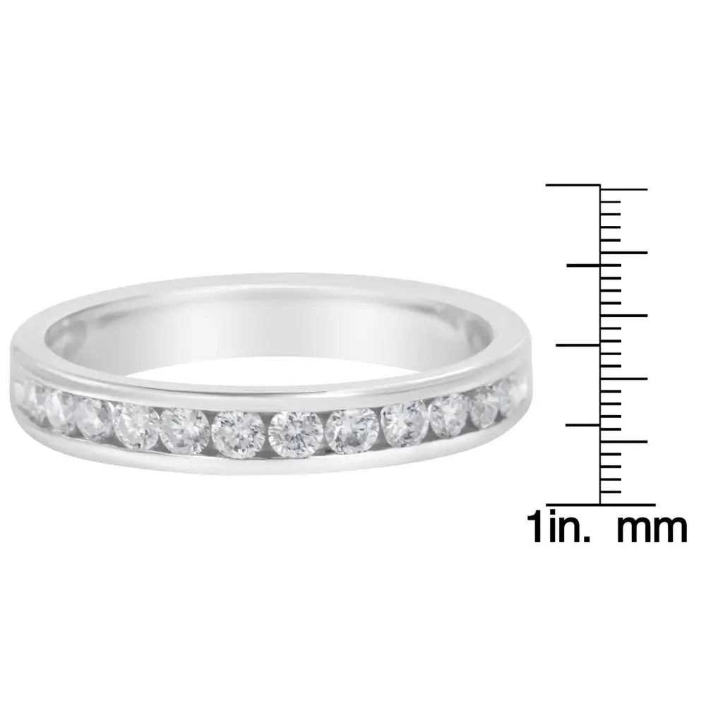 14k White Gold 1/2 Cttw Diamond Band Ring (i-j Color I2-i3 Clarity) - 7 - Fine Jewelry us Direct