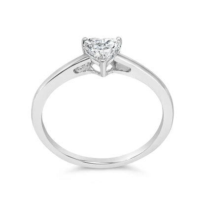 14k White Gold 1/2 Cttw Heart Cut Lab Grown Diamond Solitaire Engagement Ring (f-g Color Vs1-vs2 Clarity) - Size 7