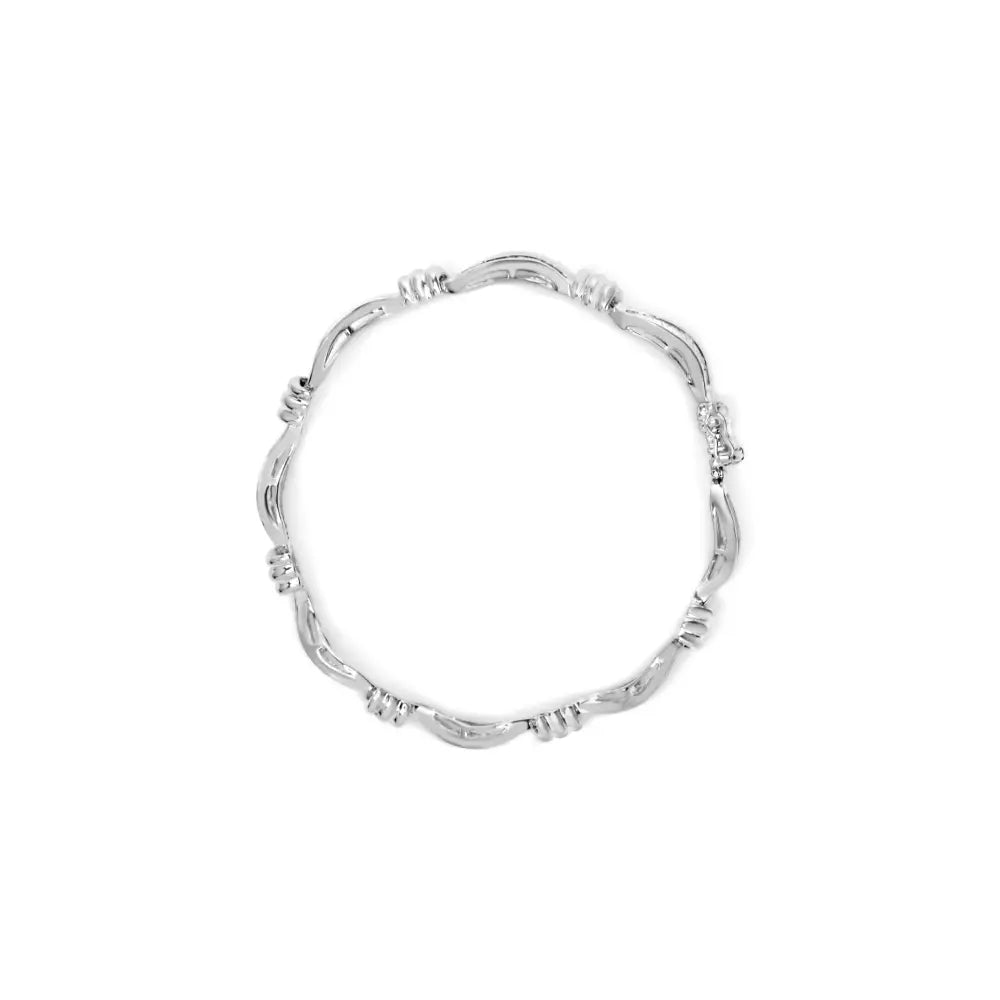 14k White Gold 2.00 Cttw Baguette-cut Spiral Link 7’’ Bracelet (g-h Color Si1-si2 Clarity) - Fine Jewelry us Direct