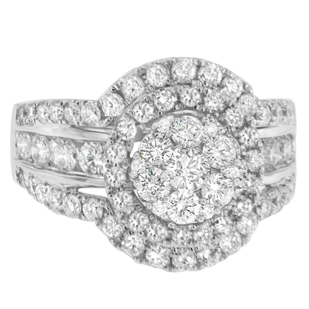 14k White Gold 2ct Tdw Diamond Engagement Ring (h-i,si2-i1) - Fine Jewelry us Direct