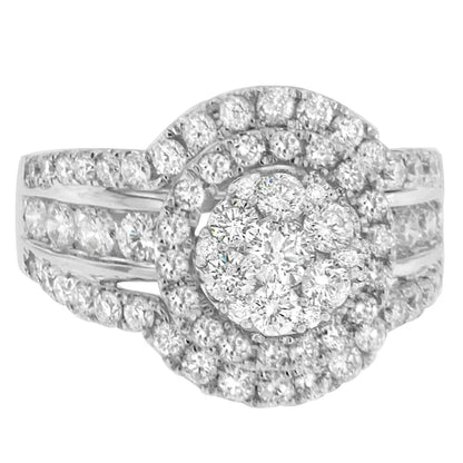 14k White Gold 2ct Tdw Diamond Engagement Ring (h-i,si2-i1) - Fine Jewelry us Direct