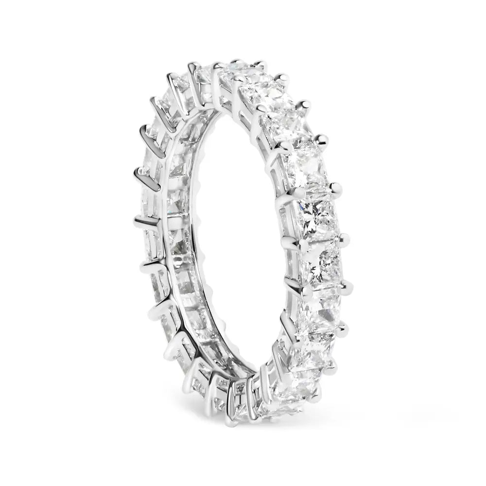 14k White Gold 3.0 Cttw Princess Lab Grown Diamond Eternity Band Ring (f-g Color Vs1-vs2 Clarity) - Fine Jewelry