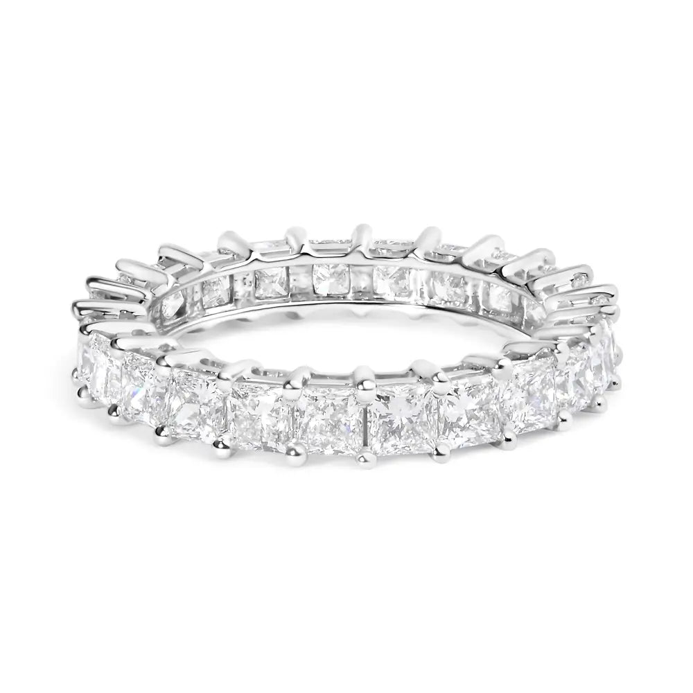 14k White Gold 3.0 Cttw Princess Lab Grown Diamond Eternity Band Ring (f-g Color Vs1-vs2 Clarity) - Fine Jewelry