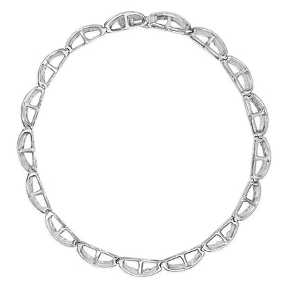 14k White Gold 3 1/5 Cttw Channel Set Diamond Double Row Tennis Bracelet (h-i Color I1-i2 Clarity) - 7’’ Inches