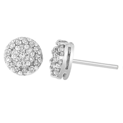 14k White Gold 3/4 Cttw Round Cut Diamond Stud Earring (h-i Si2-i1) - Fine Jewelry us Direct