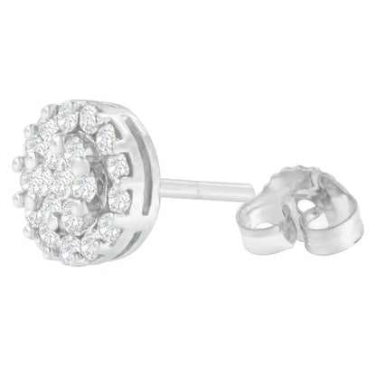 14k White Gold 3/4 Cttw Round Cut Diamond Stud Earring (h-i Si2-i1) - Fine Jewelry us Direct