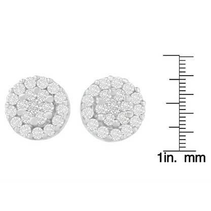 14k White Gold 3/4 Cttw Round Cut Diamond Stud Earring (h-i Si2-i1) - Fine Jewelry us Direct