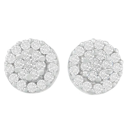 14k White Gold 3/4 Cttw Round Cut Diamond Stud Earring (h-i Si2-i1) - Fine Jewelry us Direct