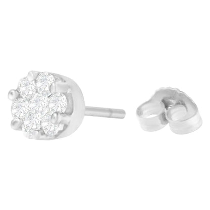 14k White Gold 3/4 Cttw Round Diamond Stud Earring (g-h Si2-i1) - Fine Jewelry us Direct