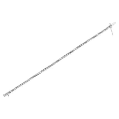 14k White Gold 4-prong Set Lab Grown Round Diamond Classic Tennis Bracelet (f-g Color Vs1-vs2 Clarity) - 7.25’’ - 5