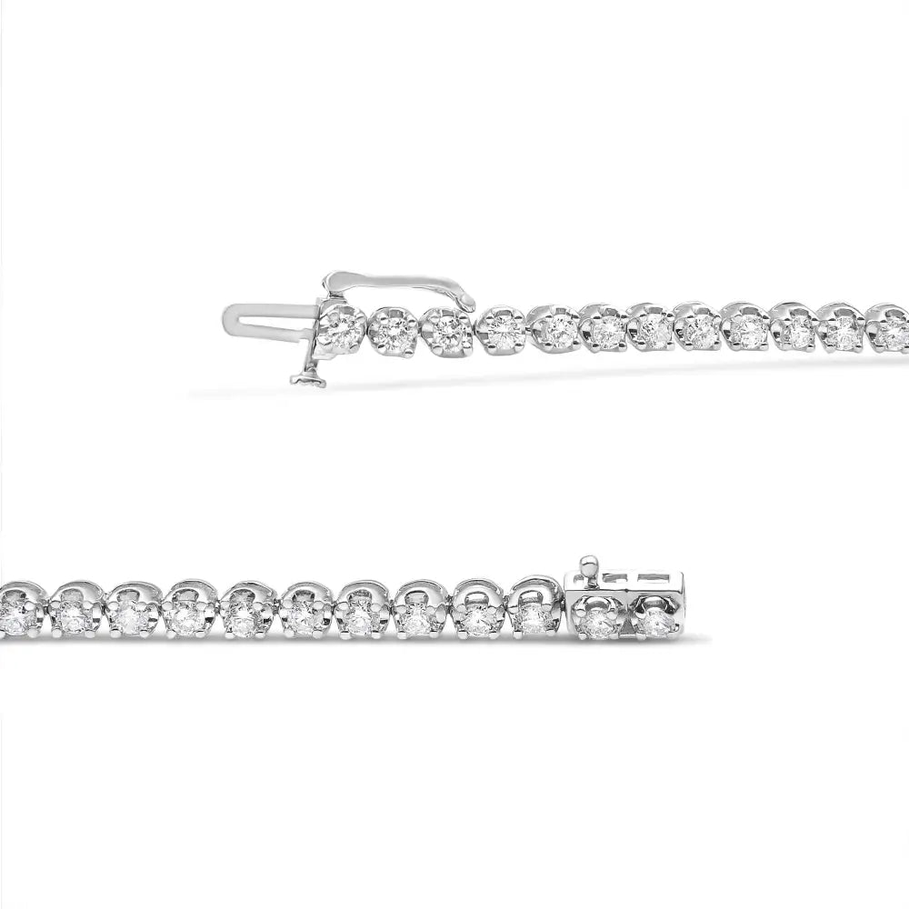 14k White Gold 5.0 Cttw Diamond’ Classic Tennis Bracelet for Women (h-i Color Si1-si2 Clarity) - 7’’ Inches