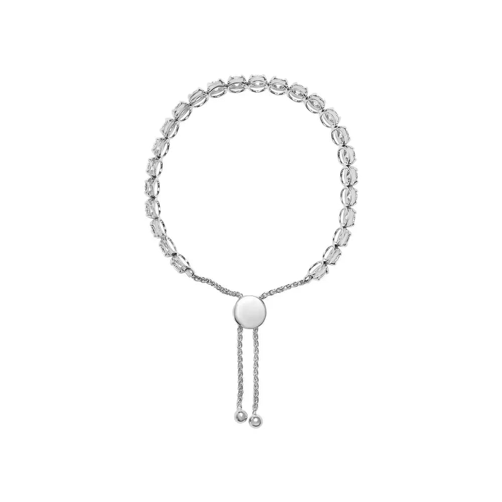 14k White Gold 6.00 Cttw Diamond 4”-10” Adjustable Bolo Tennis Bracelet (i-j Color I1-i2 Clarity) - Fine Jewelry