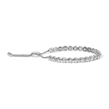 14k White Gold 6.00 Cttw Diamond 4”-10” Adjustable Bolo Tennis Bracelet (i-j Color I1-i2 Clarity) - Fine Jewelry