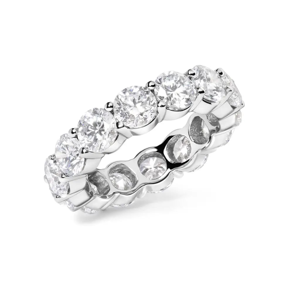 14k White Gold 7.0 Cttw Round Lab-grown Diamond Eternity Band Ring (f-g Color Vs1-vs2 Clarity) - Fine Jewelry us Direct