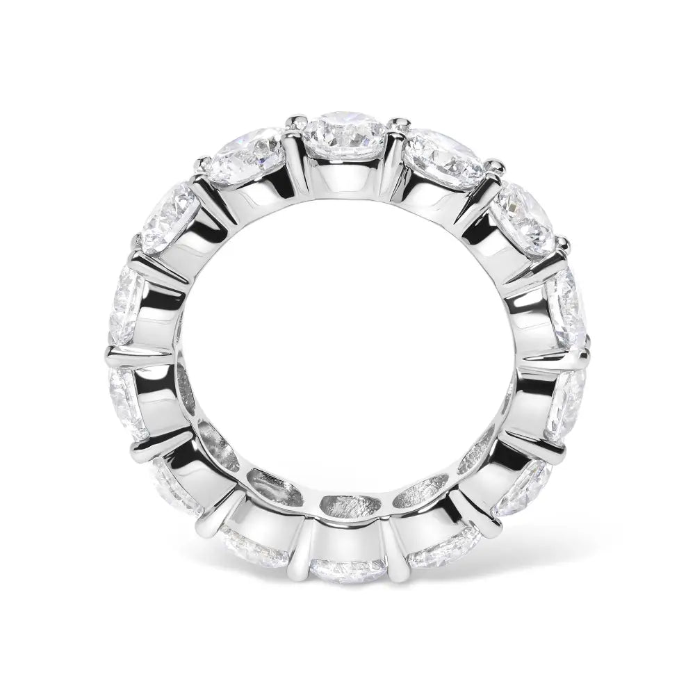 14k White Gold 7.0 Cttw Round Lab-grown Diamond Eternity Band Ring (f-g Color Vs1-vs2 Clarity) - Fine Jewelry us Direct