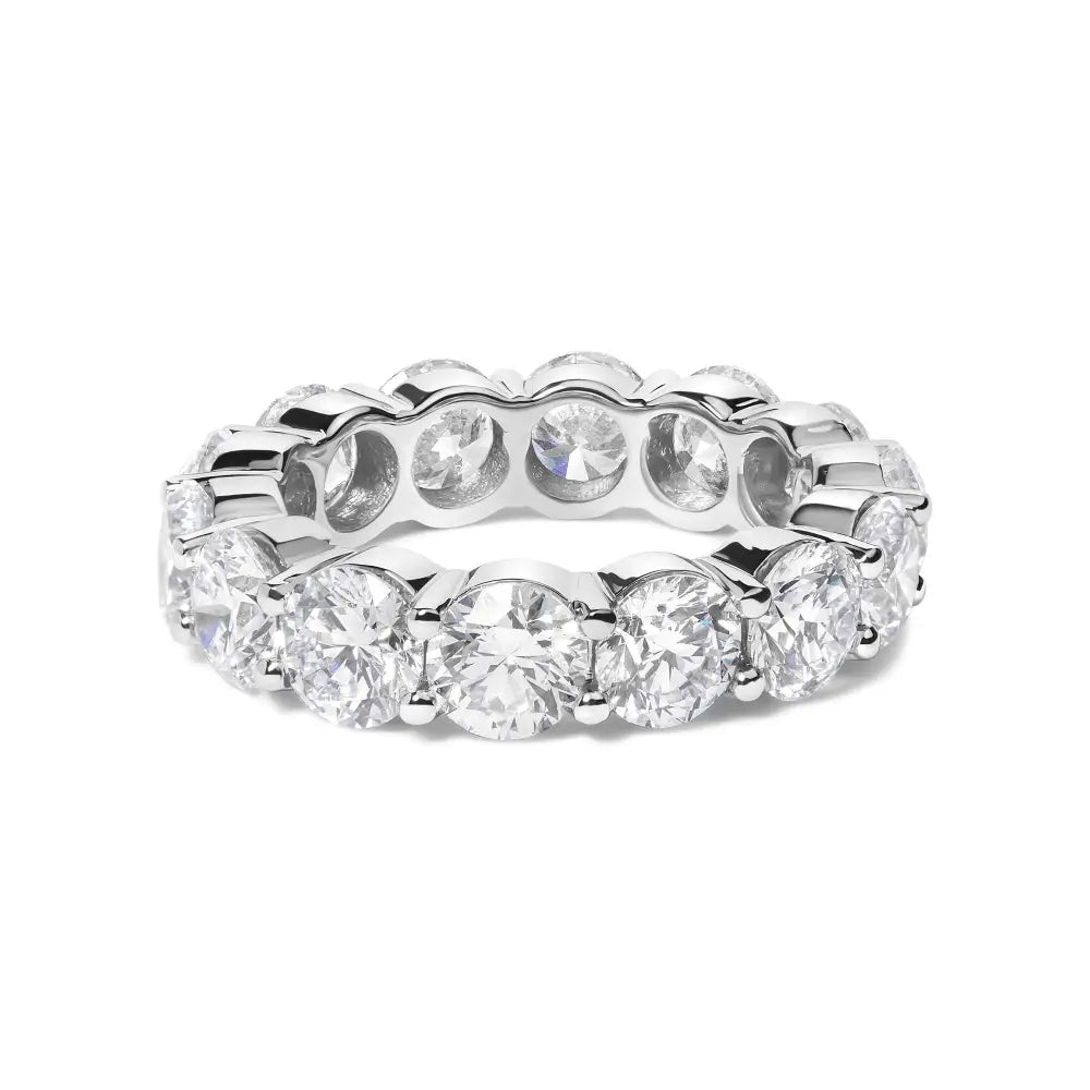 14k White Gold 7.0 Cttw Round Lab-grown Diamond Eternity Band Ring (f-g Color Vs1-vs2 Clarity) - Fine Jewelry us Direct