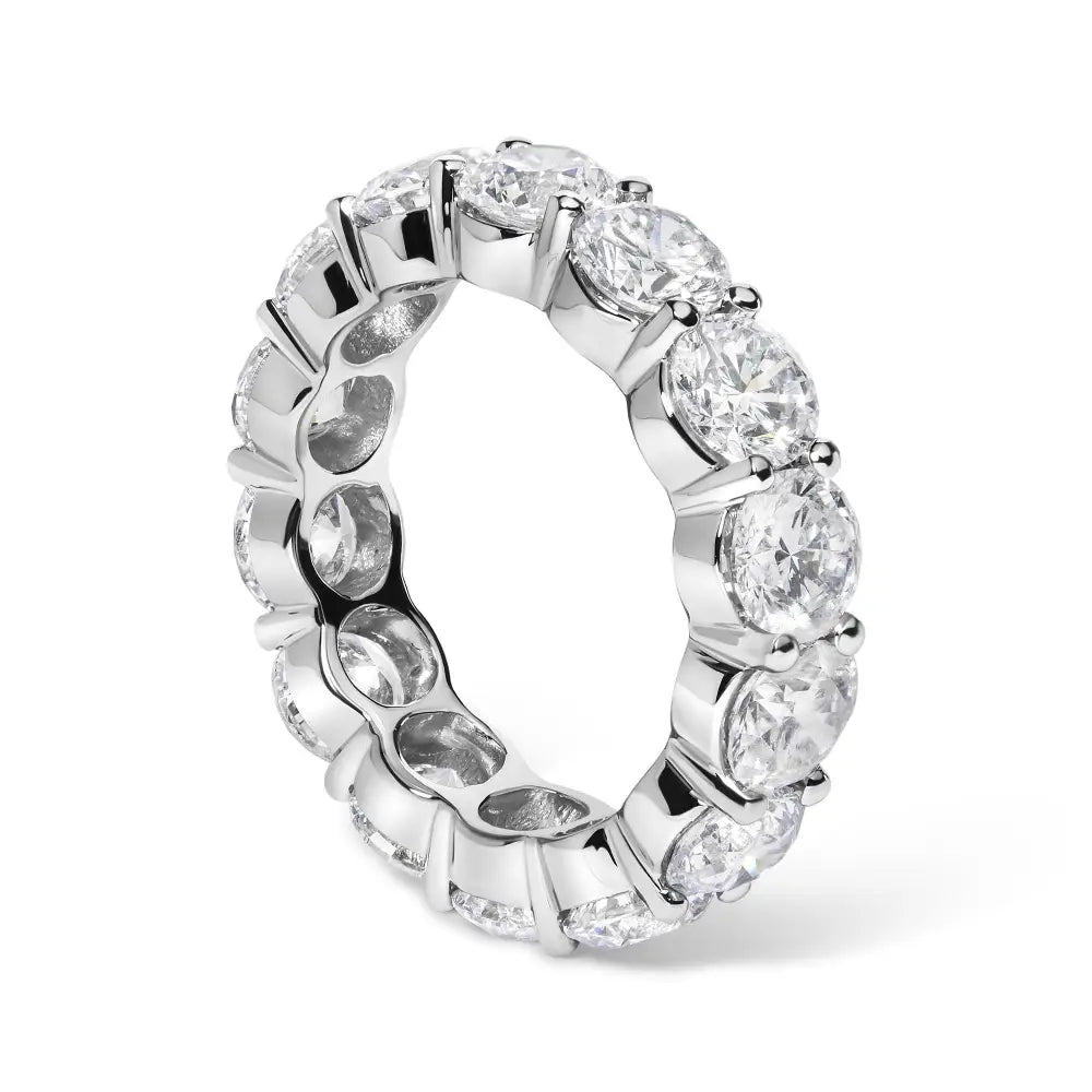 14k White Gold 7.0 Cttw Round Lab-grown Diamond Eternity Band Ring (f-g Color Vs1-vs2 Clarity) - Fine Jewelry us Direct