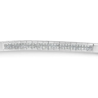 14k White Gold Princess Cut Diamond Bracelet (1.00 Cttw H-i Color Si1-si2 Clarity) - Fine Jewelry us Direct