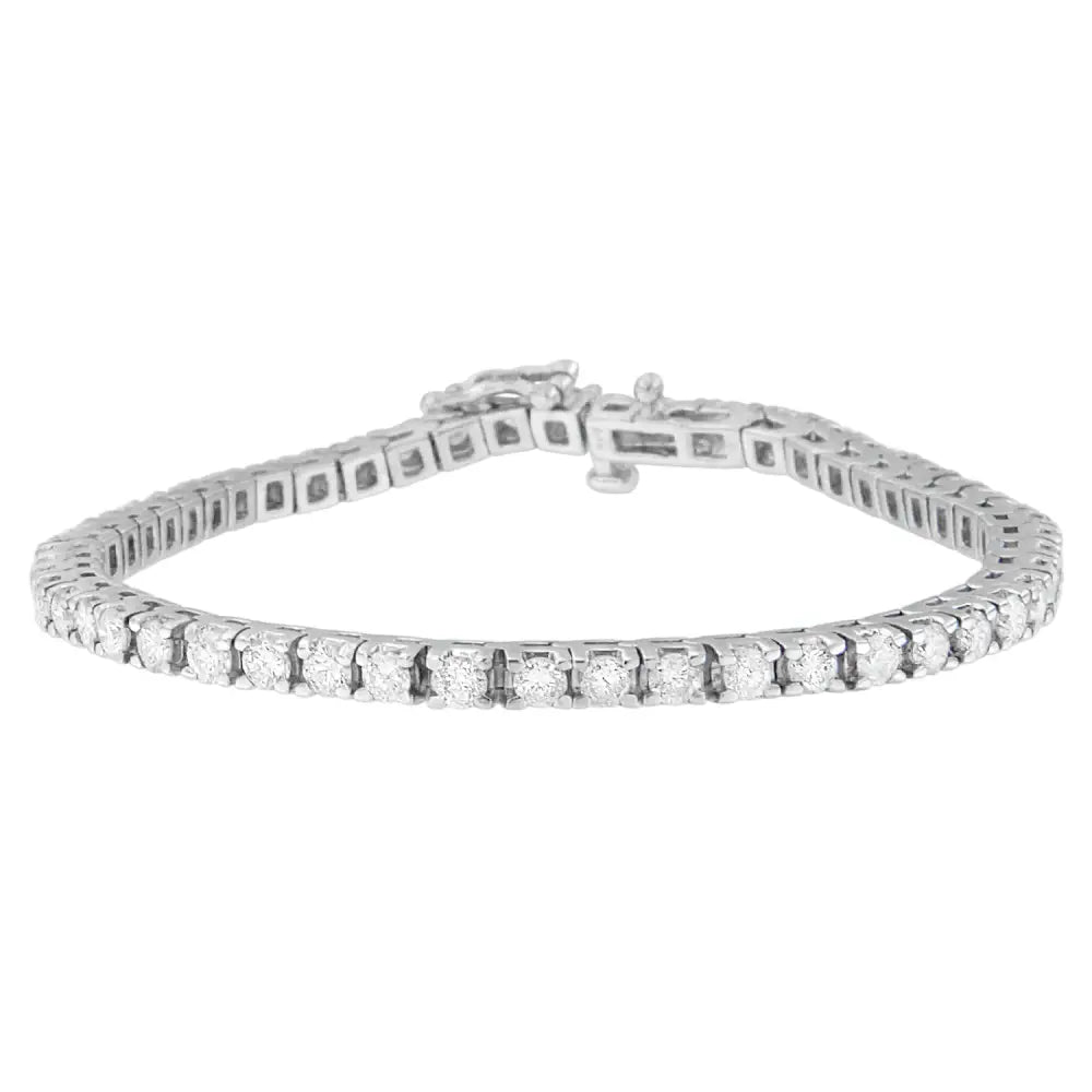 14k White Gold Round-cut Diamond Tennis Bracelet (4.00 Cttw I-j Color I2-i3 Clarity) - Fine Jewelry us Direct