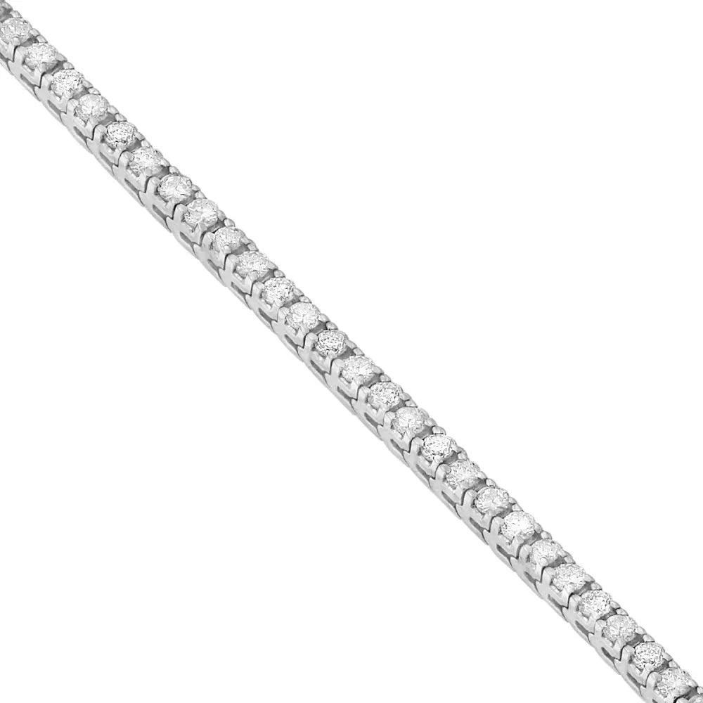 14k White Gold Round-cut Diamond Tennis Bracelet (4.00 Cttw I-j Color I2-i3 Clarity) - Fine Jewelry us Direct