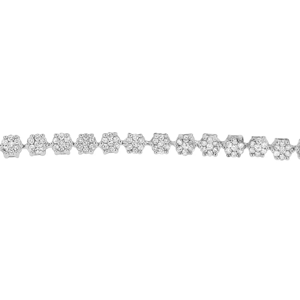 14k White Gold Round Diamond Bracelet (2.00 Cttw H-i Color I1-i2 Clarity) - Fine Jewelry us Direct