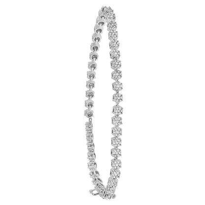 14k White Gold Round Diamond Bracelet (2.00 Cttw H-i Color I1-i2 Clarity) - Fine Jewelry us Direct