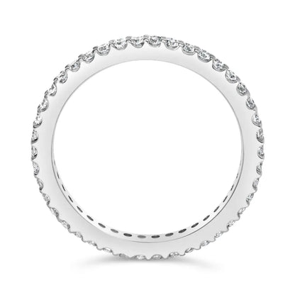 14k White Gold Shared Prong Set Round Diamond Eternity Band Ring (g-h Color Si1-si2 Clarity) - Fine Jewelry us Direct