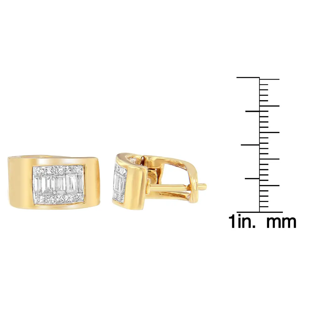 14k Yellow Gold 1/2 Cttw Diamond Huggy Earrings (h-i Vs2-si1) - Fine Jewelry us Direct