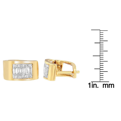 14k Yellow Gold 1/2 Cttw Diamond Huggy Earrings (h-i Vs2-si1) - Fine Jewelry us Direct