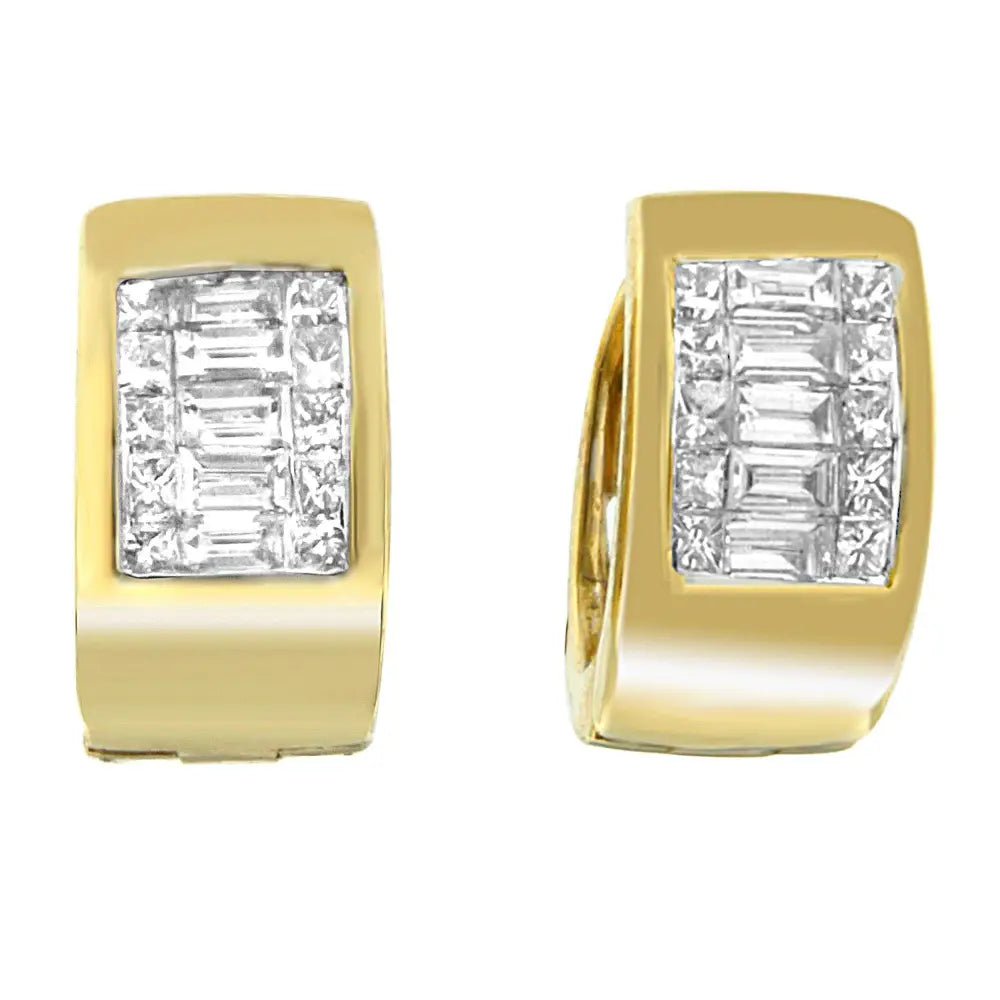 14k Yellow Gold 1/2 Cttw Diamond Huggy Earrings (h-i Vs2-si1) - Fine Jewelry us Direct