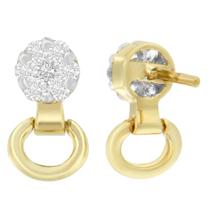 14k Yellow Gold 1/2 Cttw Diamond Stud Earrings (i-j Si1-si2) - Fine Jewelry us Direct