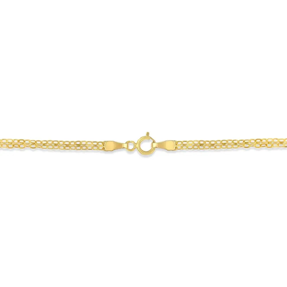 14k Yellow Gold 1/2 Cttw Diamond V-shape Pendant Necklace (i-j I1-i2) - Fine Jewelry us Direct