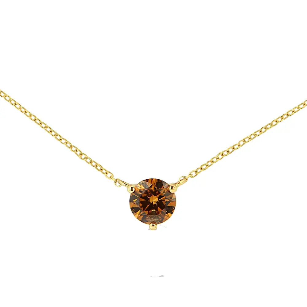 14k Yellow Gold 1/2 Cttw Martini Set Lab Grown Diamond Solitaire 18’’ Pendant Necklace (yellow Color Vs2-si1