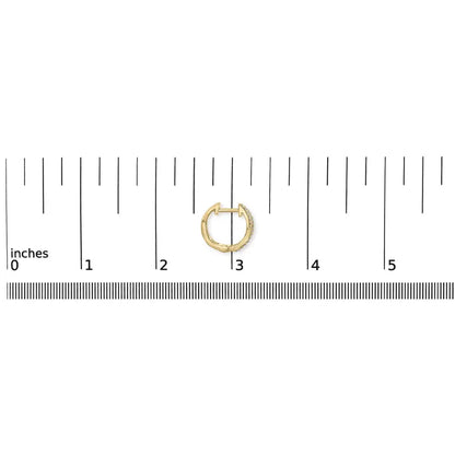 14k Yellow Gold 1/3 Cttw Diamond Criss Cross Huggie Hoop Earrings (g-h Color Si2-i1 Clarity) - Fine Jewelry us Direct