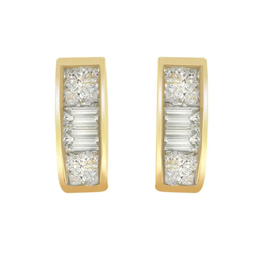 14k Yellow Gold 1/4ct Tdw Diamond Earrings (h-i Si1-si2) - Fine Jewelry us Direct