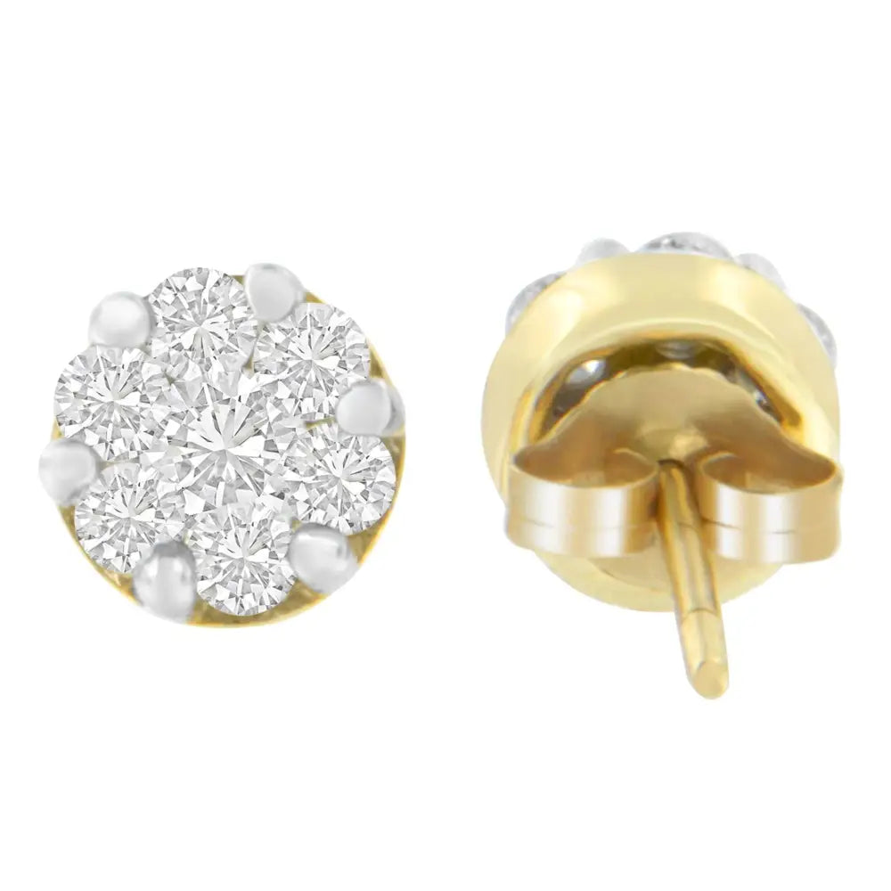 14k Yellow Gold 1 Cttw Diamond Stud Earrings (h-i Si2-i1) - Fine Jewelry us Direct