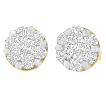 14k Yellow Gold 1 Cttw Diamond Stud Earrings (h-i Si2-i1) - Fine Jewelry us Direct